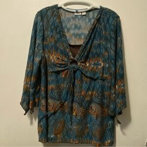 Cato Shirt Top Women’s Size XL Polyester Pull‎ Over Top Polyester Blend